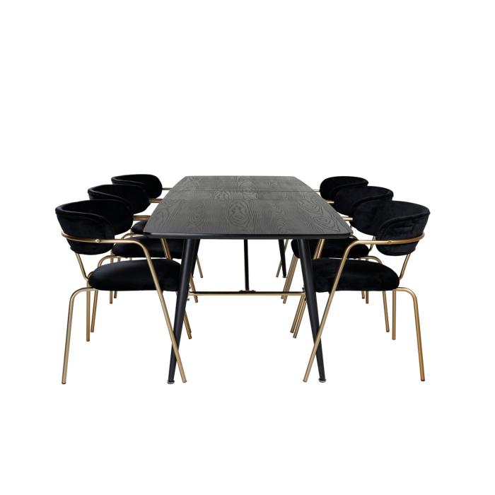 Rektangulär matgrupp Gold, Arrow