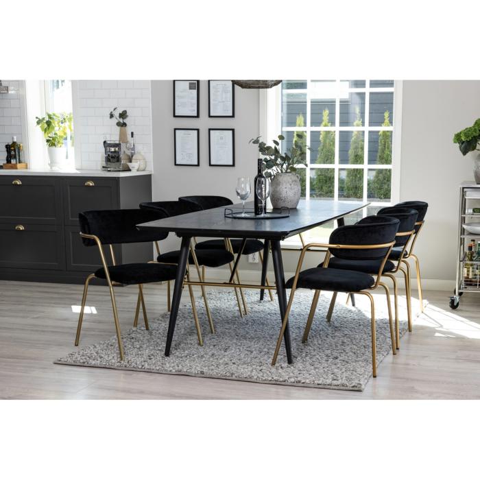 Rektangulär matgrupp Gold, Arrow