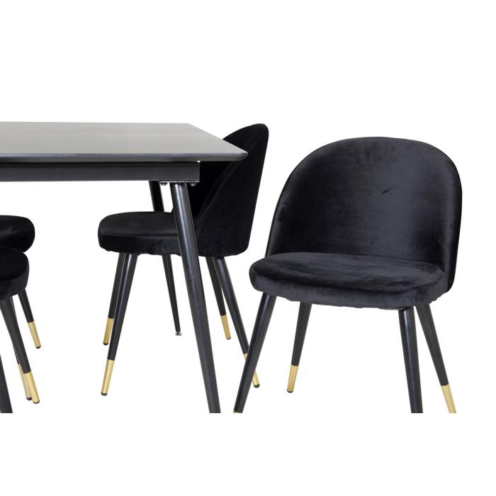 Rectangular Dining Set Silar, Velvet