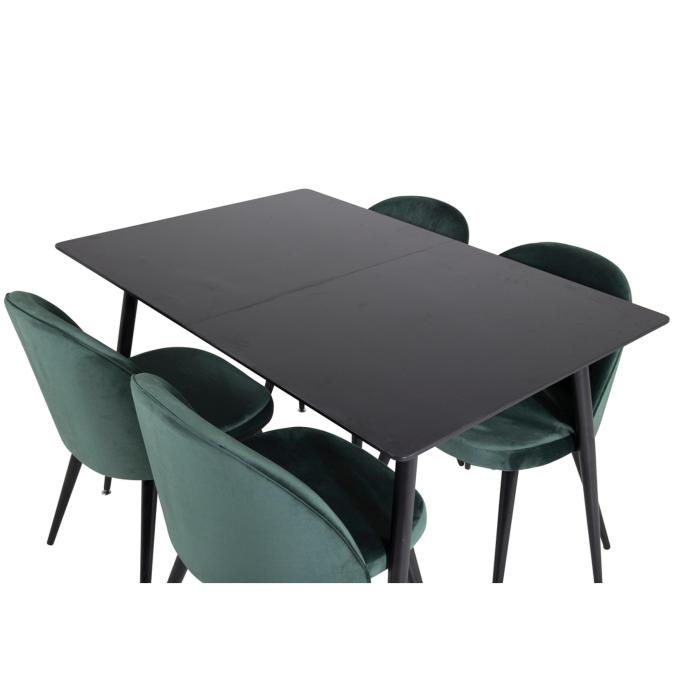 Rectangular Dining Set Silar, Velvet