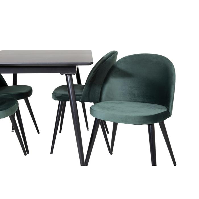 Rectangular Dining Set Silar, Velvet