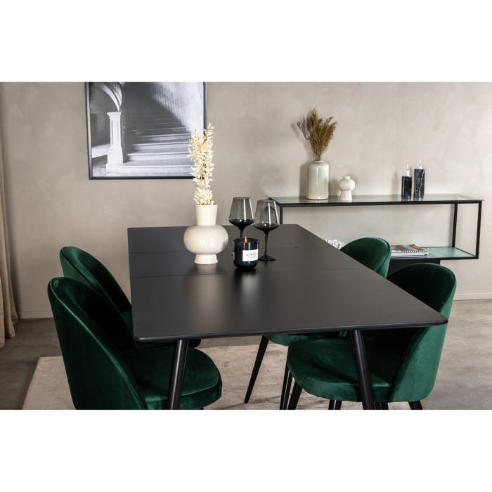 Rectangular Dining Set Silar, Velvet