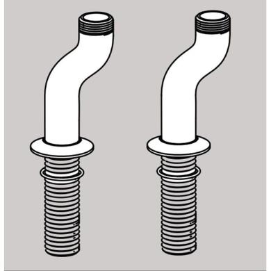 Monteringskoppling f&ouml;r B&auml;nkmonterad Badkarsblandare 3/4", par