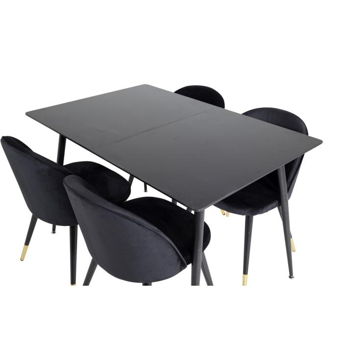 Rectangular Dining Set Silar, Velvet