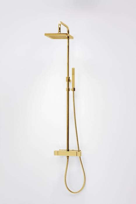 Takduschset Kvadrat 220 med Stonemix Termostatblandare 160cc