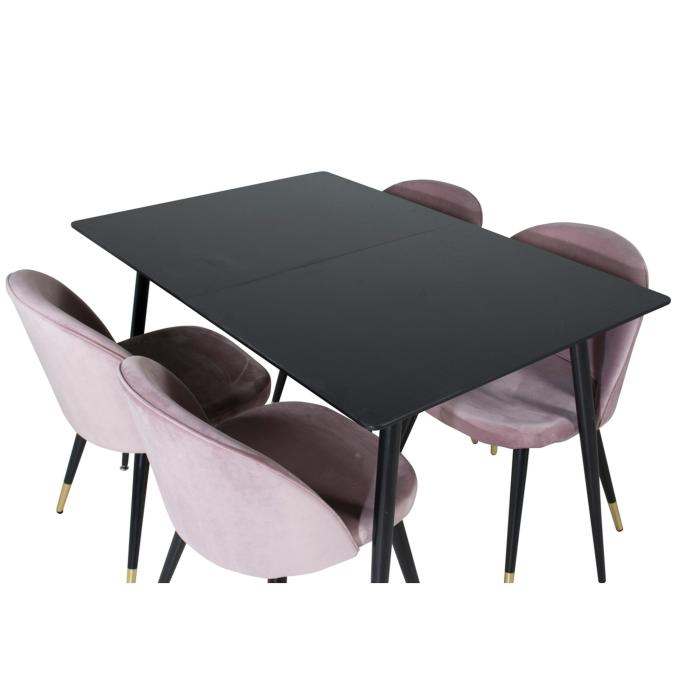 Rectangular Dining Set Silar, Velvet