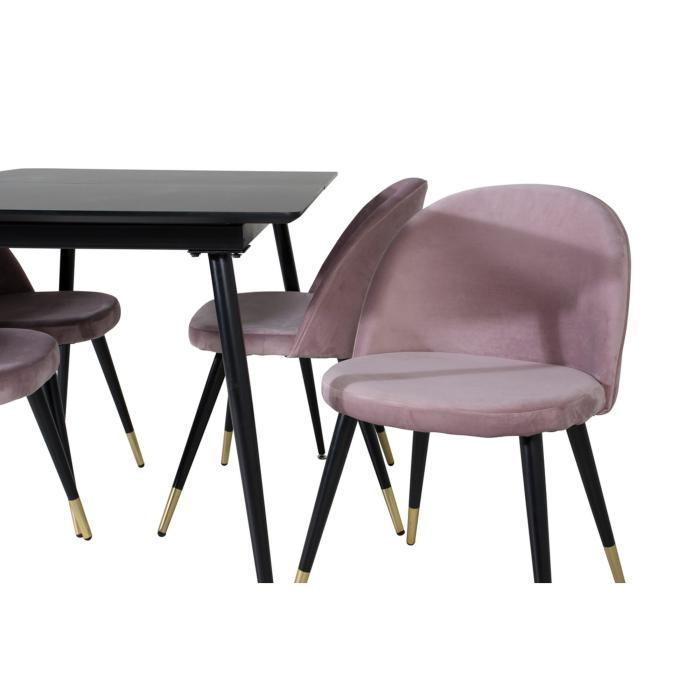Rectangular Dining Set Silar, Velvet