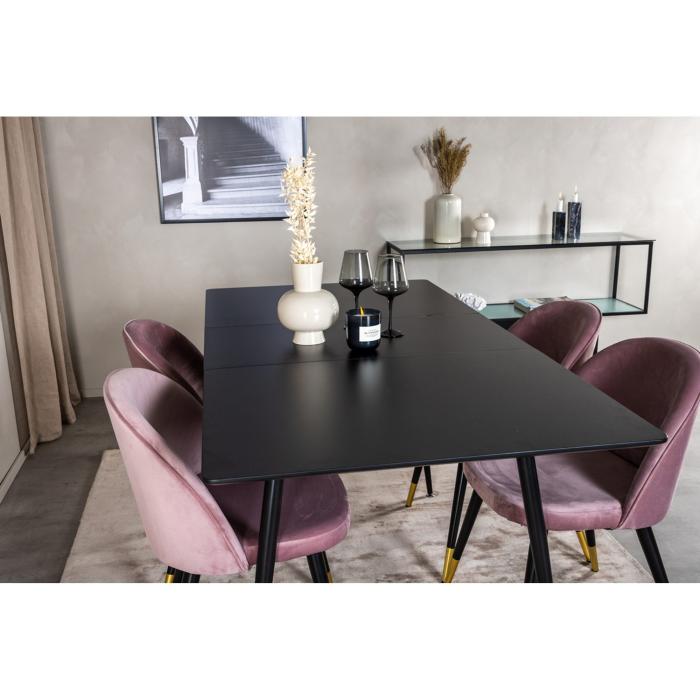 Rectangular Dining Set Silar, Velvet
