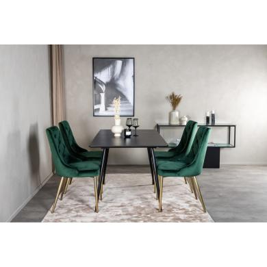 Rectangular Dining Set Silar, Velvet Deluxe
