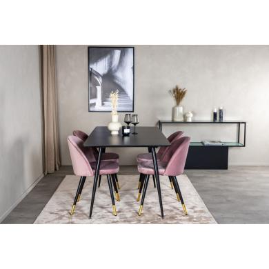 Rectangular Dining Set Silar, Velvet