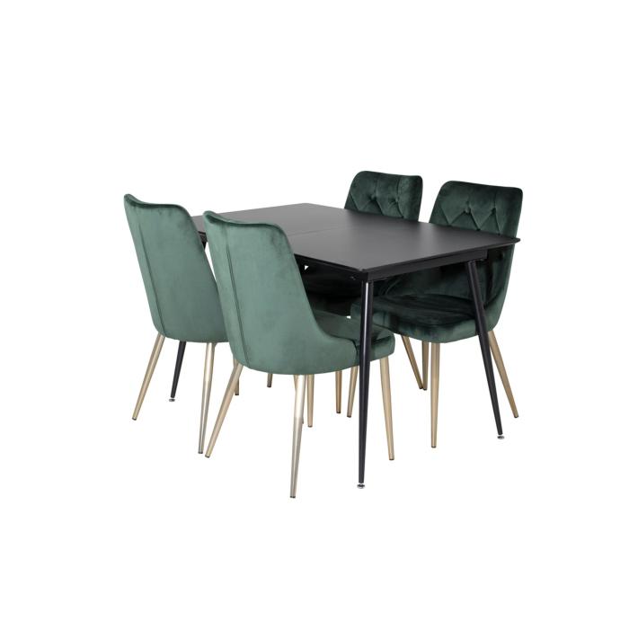 Rectangular Dining Set Silar, Velvet Deluxe