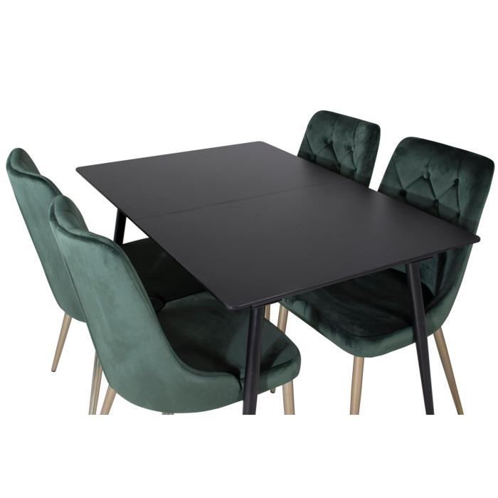 Rectangular Dining Set Silar, Velvet Deluxe