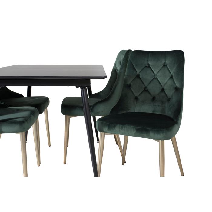 Rectangular Dining Set Silar, Velvet Deluxe