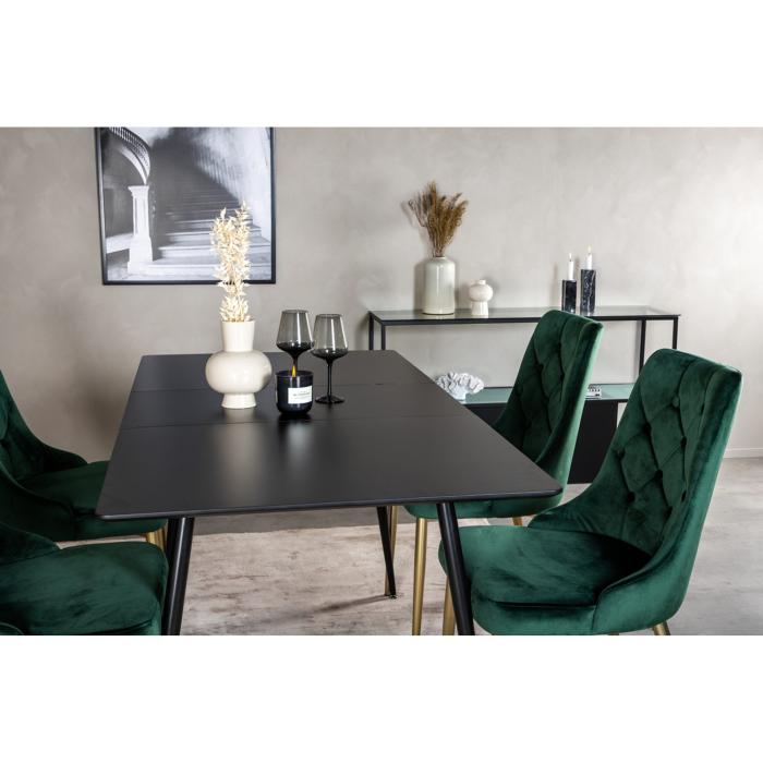 Rectangular Dining Set Silar, Velvet Deluxe
