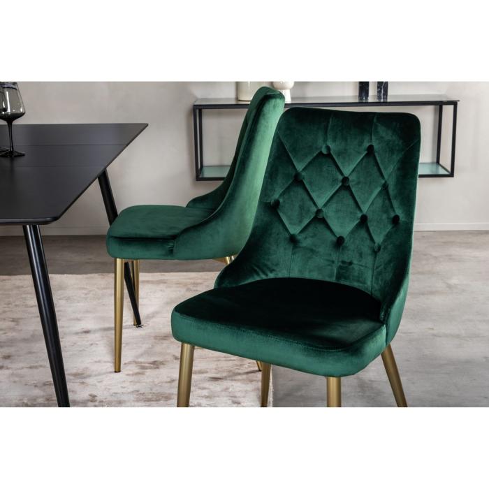 Rectangular Dining Set Silar, Velvet Deluxe