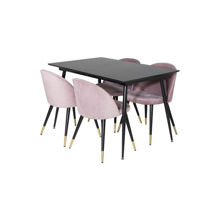 Rectangular Dining Set Silar, Velvet
