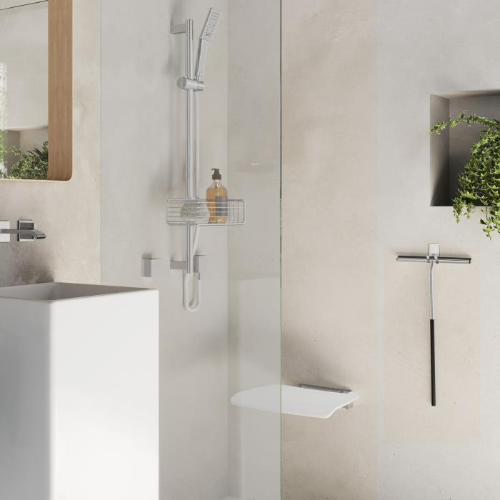 Duschskrapa Sideline Förlängt Skaft Kromad och Svart