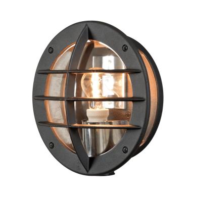 V&auml;gglampa Ute Oden E27 Svart med Eluttag