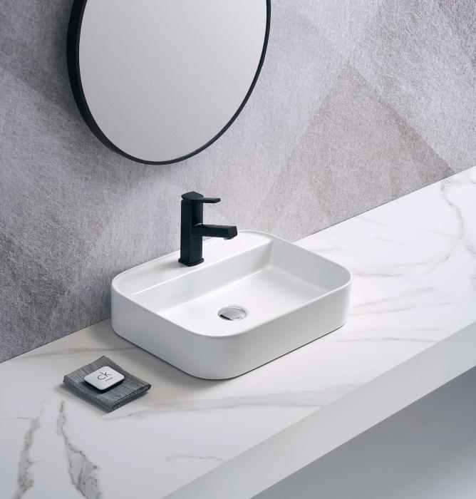 Tvättställ Rektangulärt med Blandarhål