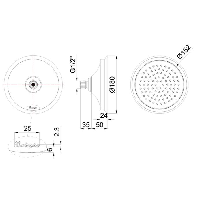 Duschhuvud Airburst 6