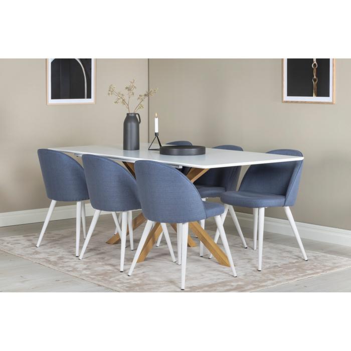 Rectangular Dining Set Velvet, Piazza