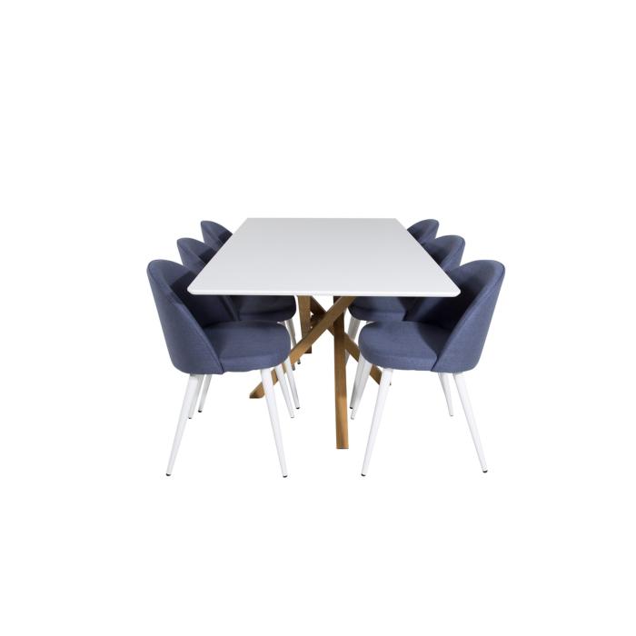 Rectangular Dining Set Velvet, Piazza