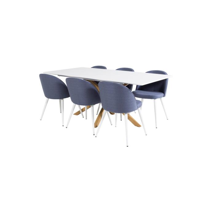 Rectangular Dining Set Velvet, Piazza