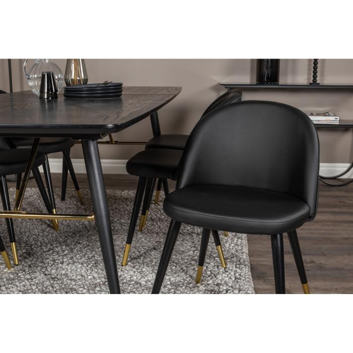Rektangulär matgrupp Gold, Velvet