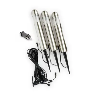 Pollare Amalfi Rostfri 3-pack LED
