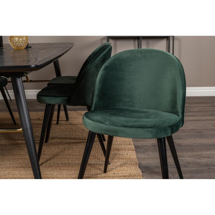 Rektangulär matgrupp Gold, Velvet