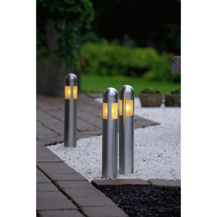 Pollare Amalfi Rostfri 3-pack LED