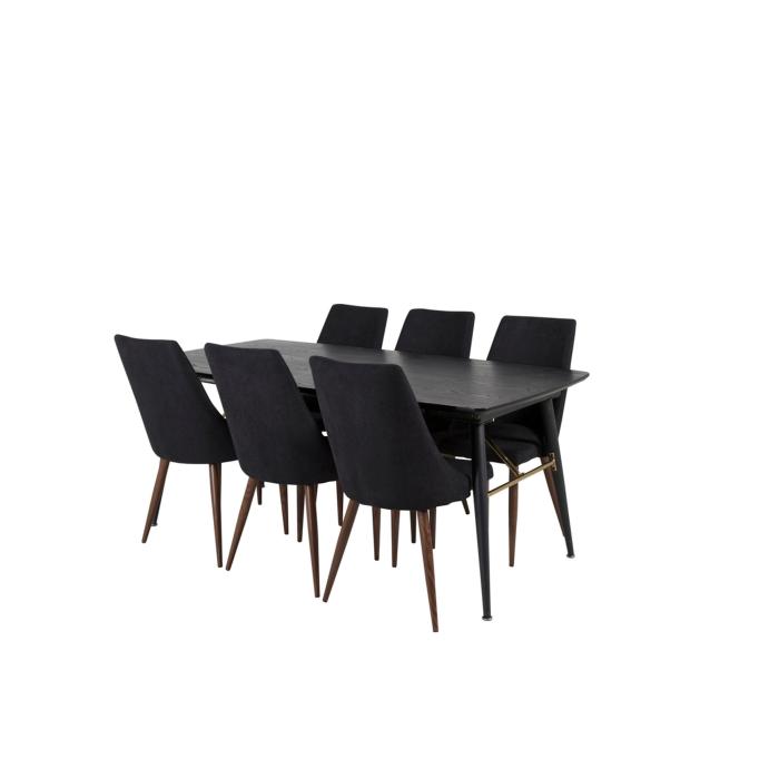 Rektangulär matgrupp Gold, Leone