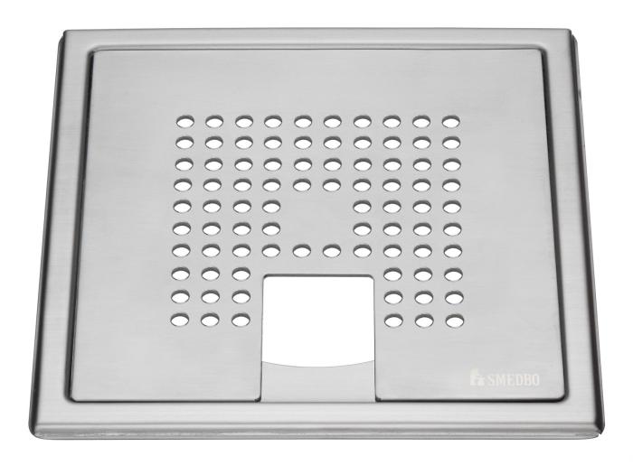 Golvbrunnsil Outline för Badkar Rostfritt Stål, Mönster: Kvadrat