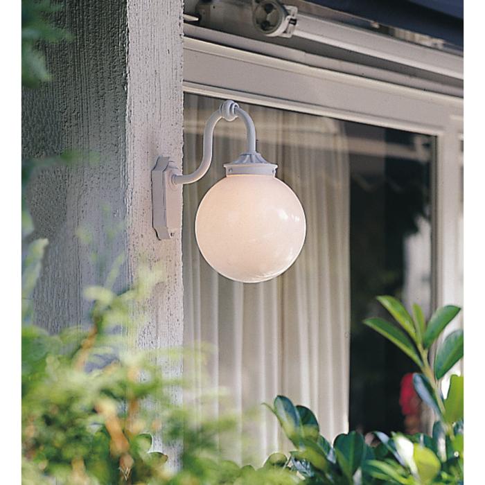Vägglampa Ute Arcturus E27 Ner Mattvit/Opal