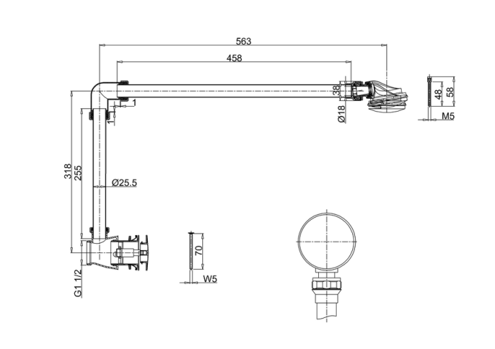 Vattenlås för Badkar, Click-Clack Bottenventil Krom