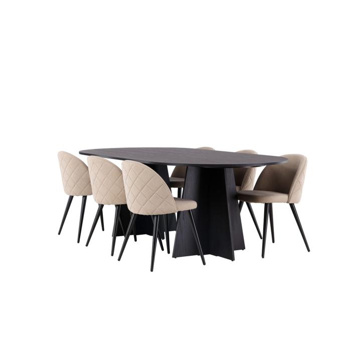 Rektangulär matgrupp Bootcut, Velvet