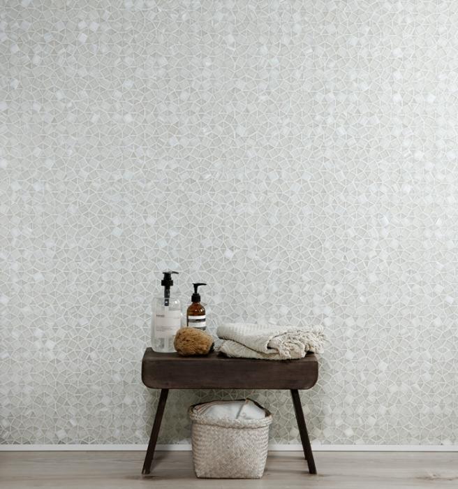 L0200 Glasmosaik ellips, grå