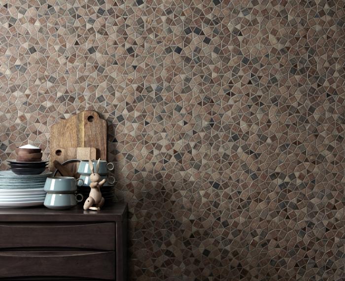 L0800 Glasmosaik ellips, beige