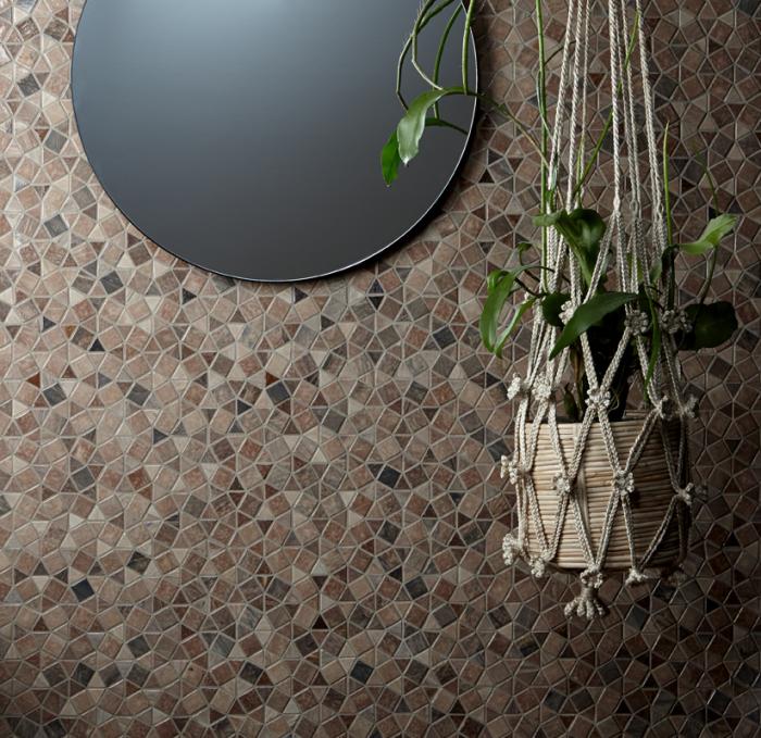 L0800 Glasmosaik ellips, beige