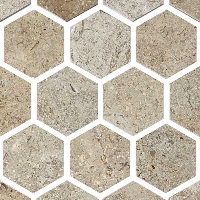 O0800 Marmor hexagon polerad beige