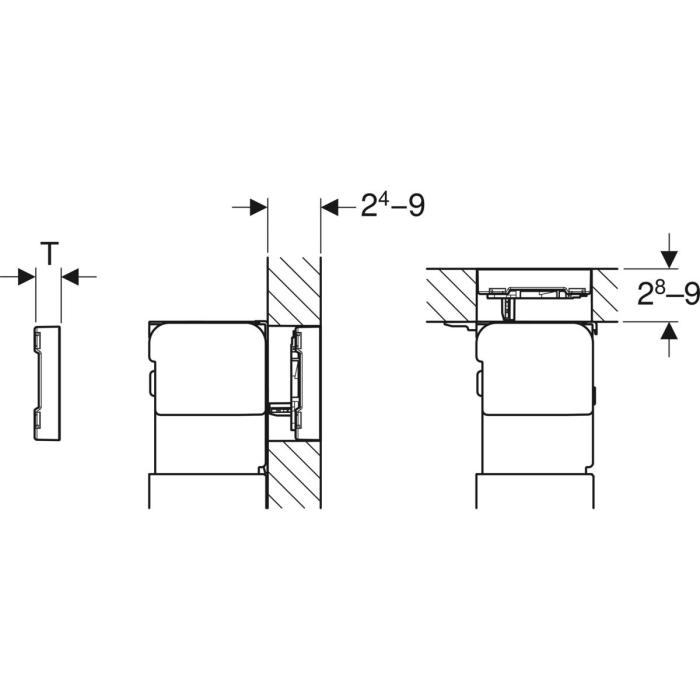 Tryckplatta Omega 60 Easy-to-Clean Förkromad