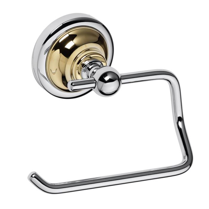 Toalettpappershållare CLASSIC KROM/GULD utan Lock