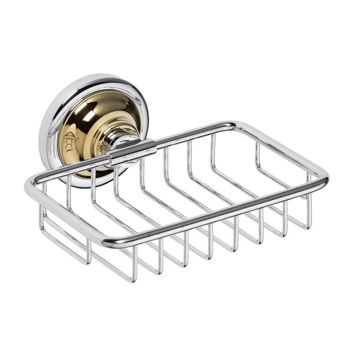 Tvålkopp med Hållare CLASSIC KROM/GULD Korg