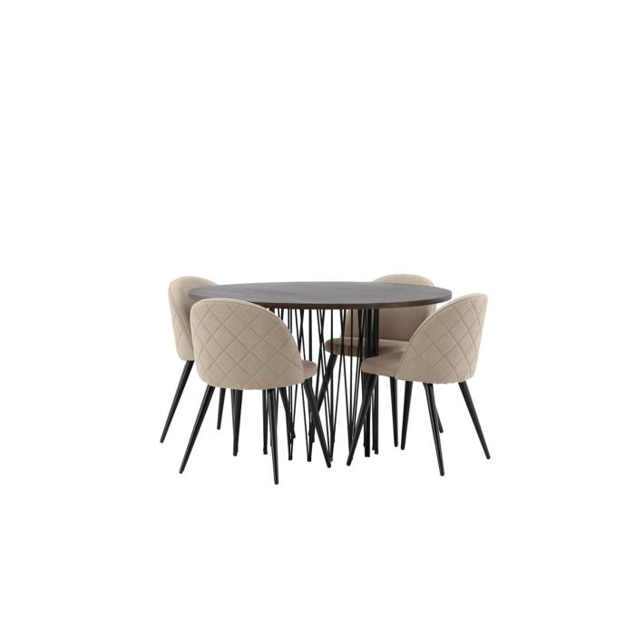 Rund matgrupp Stone, Velvet