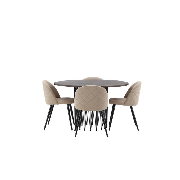 Rund matgrupp Stone, Velvet