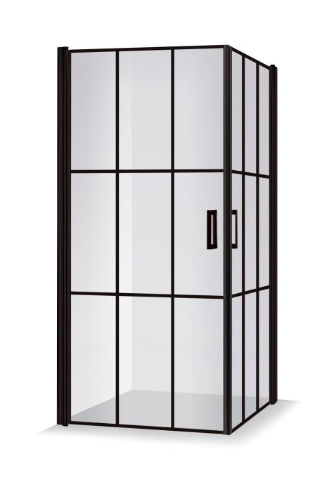 Duschhörna Twin Cube 902x902x2000 Mattsvart