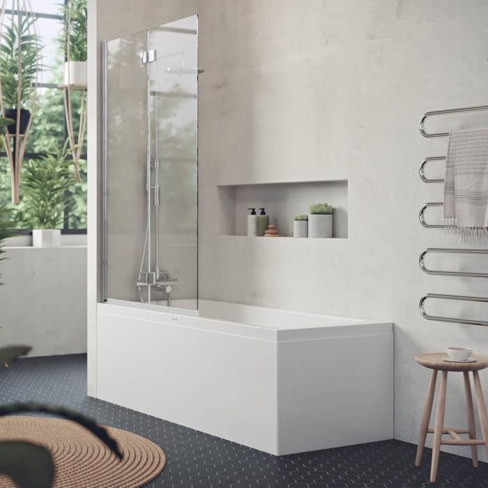 Badkarsvägg Gotland II Krom