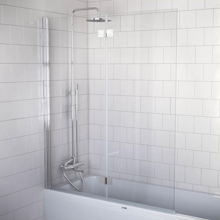 Badkarsvägg Gotland II Krom