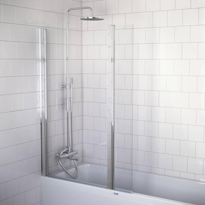 Badkarsvägg Tjörn Krom