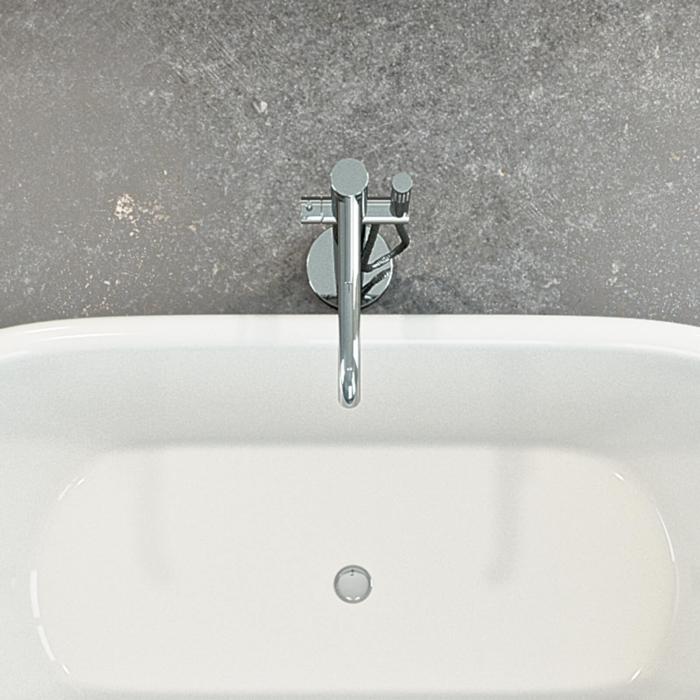 Badkarsblandare Golvstående Storfors med Handdusch